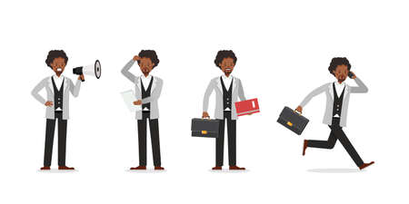 Businessman working character vector design no88のイラスト素材