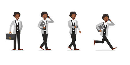 Businessman working character vector design no79のイラスト素材