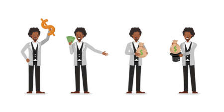 Businessman working character vector design no83のイラスト素材