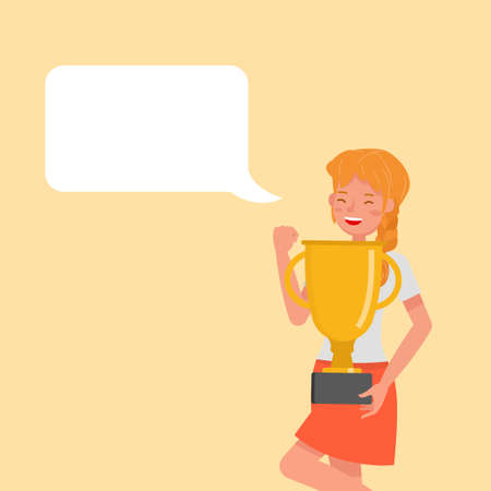 Businesswomen with Chat Bubbles character vector design. no2のイラスト素材