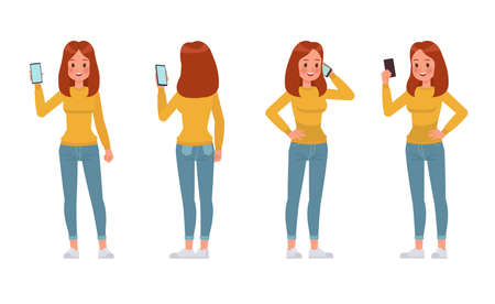 Woman character vector design. no3のイラスト素材