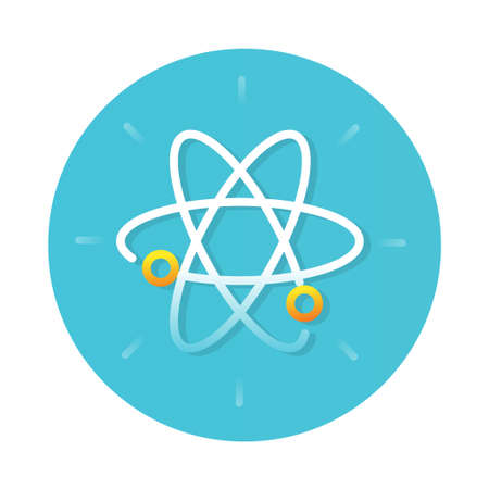atom flat icon vector design.のイラスト素材