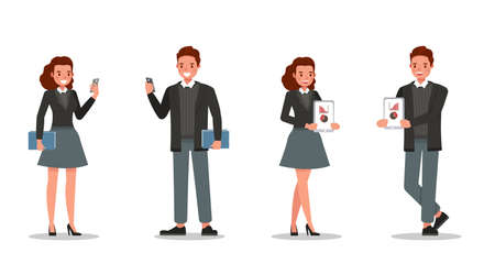 business people working in office character vector design. no38のイラスト素材