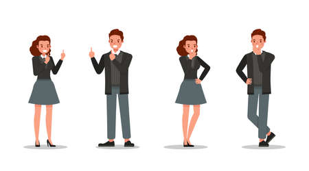 business people working in office character vector design. no41のイラスト素材