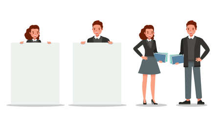 business people working in office character vector design. no44のイラスト素材