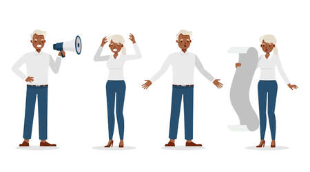 business people working in office character vector design. no51のイラスト素材