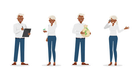 business people working in office character vector design. no54のイラスト素材