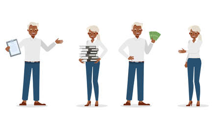 business people working in office character vector design. no53のイラスト素材