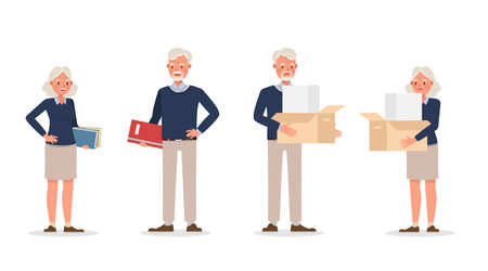 business people working in office character vector design. no68のイラスト素材