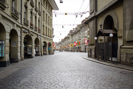 Kramgasse street in Bernのeditorial素材