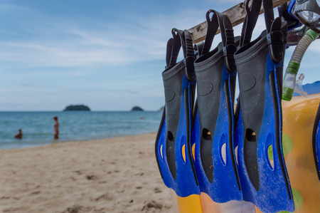 Scuba flippersの写真素材