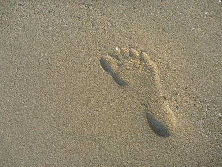 Footprints in the Sandの写真素材
