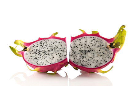 Dragon Fruit white backgroundの写真素材
