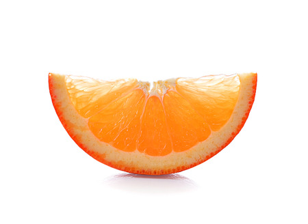 orange slice on white backgroundの写真素材