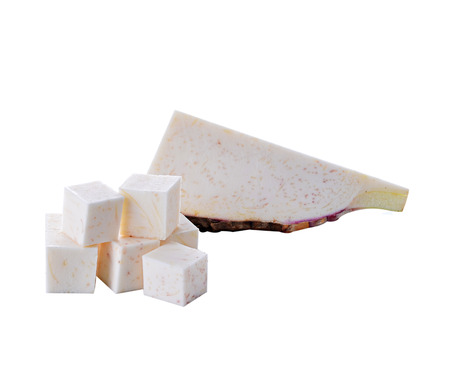 taro isolated on white backgroundの写真素材