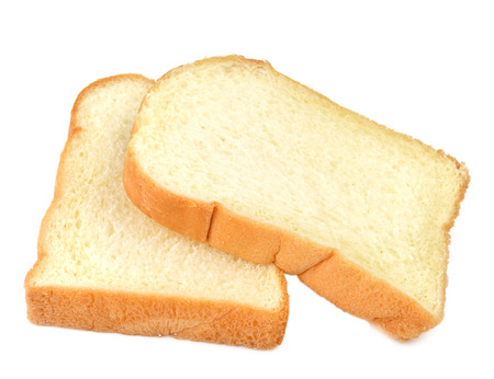 sliced bread isolated on white background
