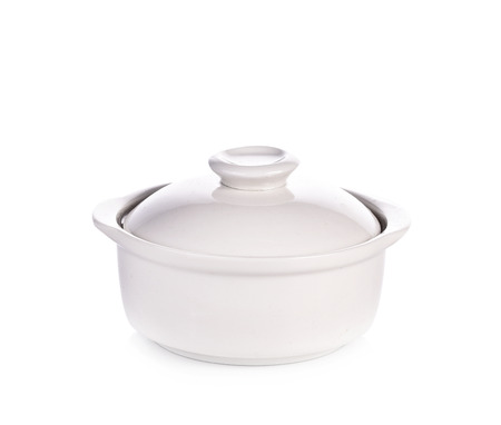 empty bowl isolated on white backgroundの写真素材