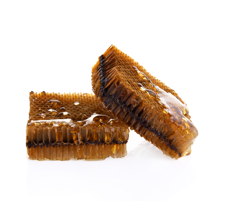 Honeycomb, honey,nature  isolated on white backgroundの写真素材