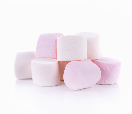 Marshmallow  isolated on white backgroundの写真素材