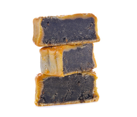 Mid-Autumn Festival moon cake on white background