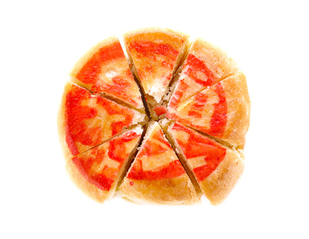 Festival moon cake isolate on white for chinese new yearの写真素材