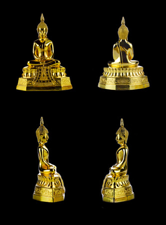 golden Buddha.Buddha on a black background.の写真素材