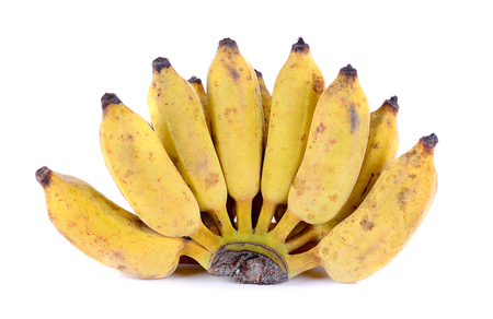 bananas isolated on white backgroundの写真素材