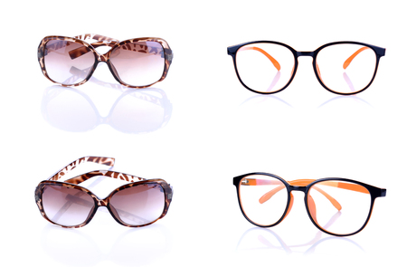 Glasses. Isolated on white backgroundの写真素材