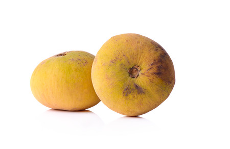 Santol fruit isolated on white backgroundの写真素材