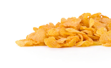  corn flakes yellow isolated on white background