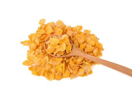  corn flakes yellow isolated on white background