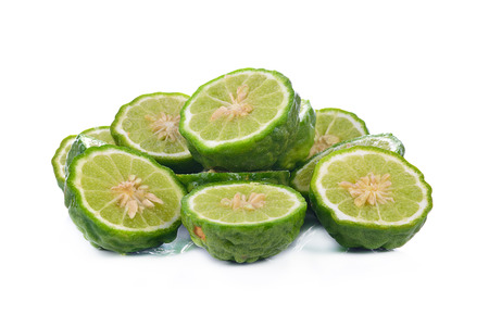 Bergamot Piece isolated white background.の写真素材