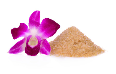 Brown sugar brown isolated on white backgroundの写真素材