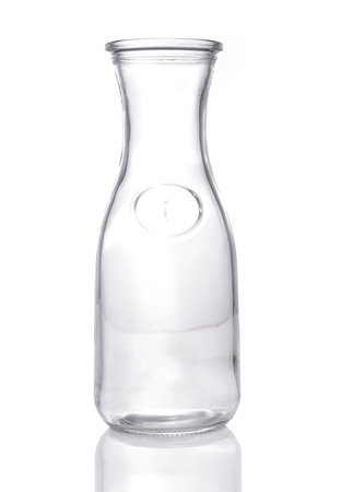 empty liquor bottle on a white backgroundの写真素材