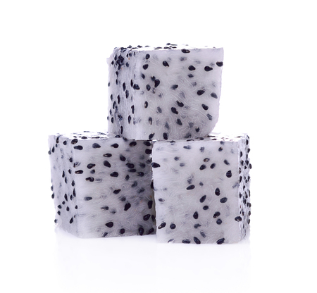 Dragonfruit isolated against white backgroundの写真素材