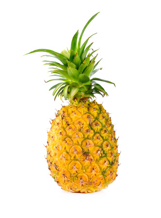 pineapple isolated on whiteの写真素材
