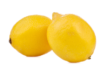 lemons isolated on white backgroundの写真素材