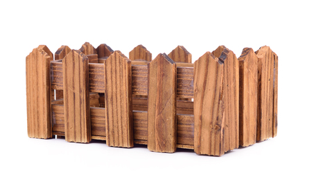 empty wooden crate  isolated on whiteの写真素材