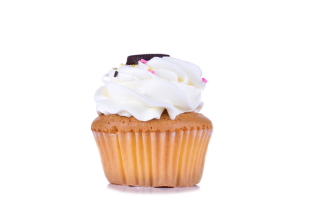 white cupcakeの写真素材