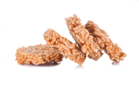 Thai's Rice cracker or rice biscuits.の写真素材