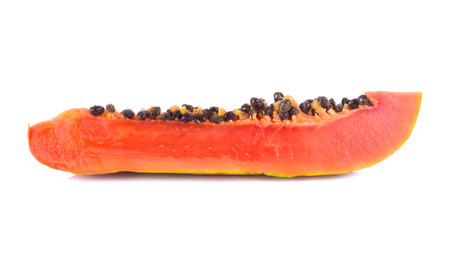 papaya in white backgroundの写真素材