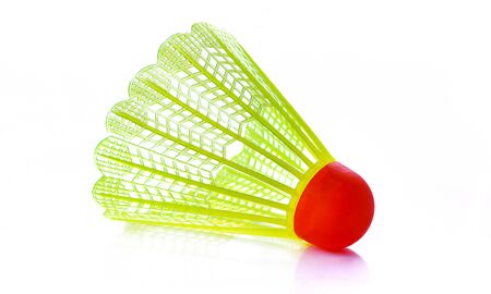 Badminton isolated on white backgroundの写真素材