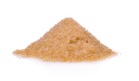 Brown sugar  brown isolated on white backgroundの写真素材