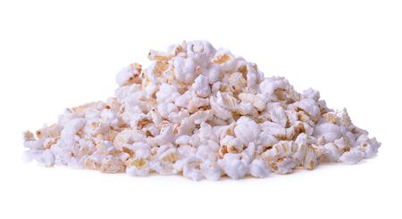 popped rice isolated on white background.の写真素材