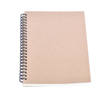 Blank book with cover isolated on white backgroundの写真素材