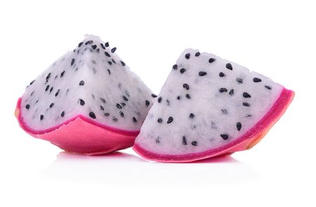 Dragonfruit pink isolated against white backgroundの写真素材