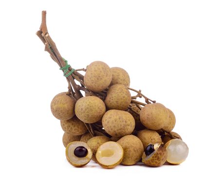 fresh longan isolated on white background.の写真素材