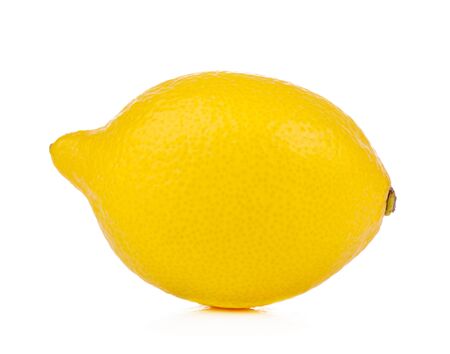 lemons isolated on white backgroundの写真素材