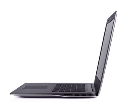 Laptop isolated on white backgroundの写真素材