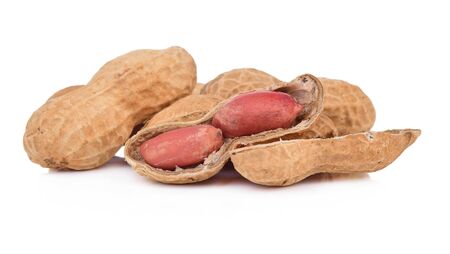 peanuts isolated on the white background